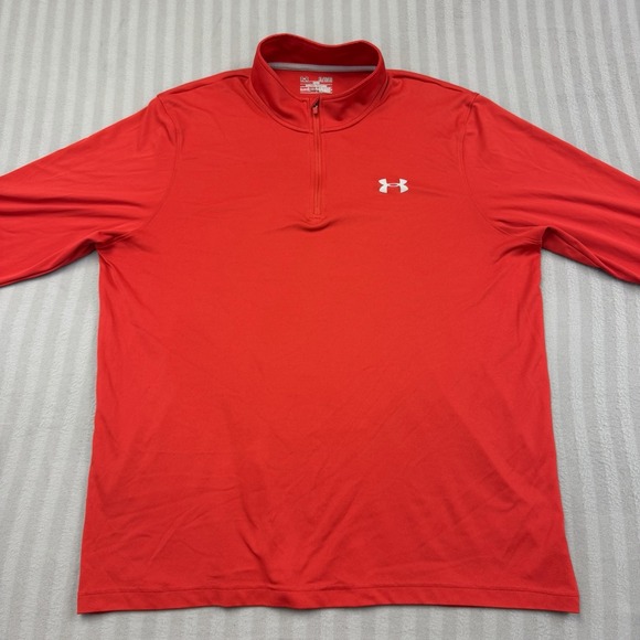 Under Armour Other - Under Armour Shirt Mens XL Red HeatGear Loose Fit Quarter Zip Pullover Athletic